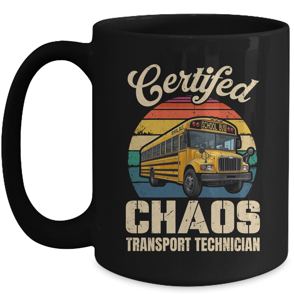 Certified School Bus Driver Art Men Women School Bus Funny Mug | teecentury