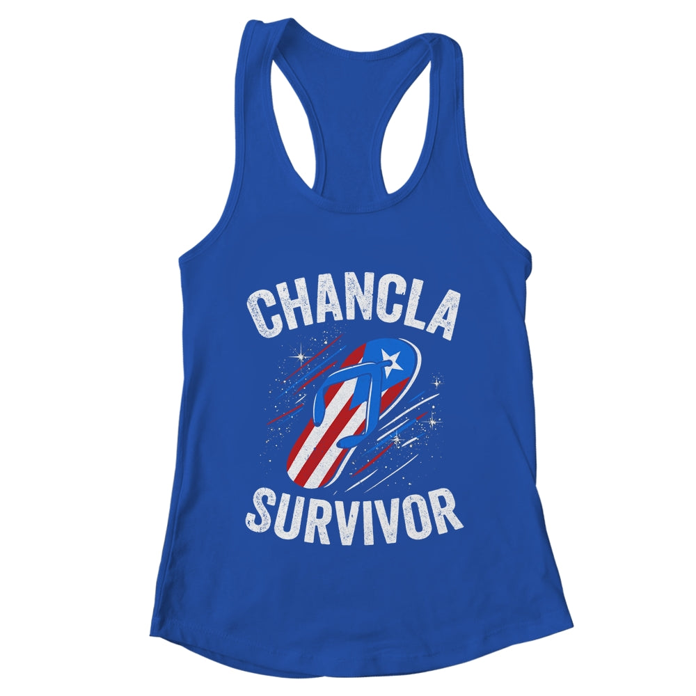 Chancla Survivor Puerto Rican Puerto Rico Funny Boricua Joke Shirt & Tank Top | teecentury