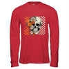 Checkered Boho Floral Skull Halloween Women Spooky Season Shirt & Hoodie | teecentury