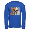 Checkered Boho Floral Skull Halloween Women Spooky Season Shirt & Hoodie | teecentury