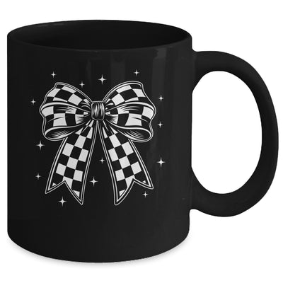 Checkered Bow Tie Flag Automobile Motor Race Car Racing Team Mug | teecentury