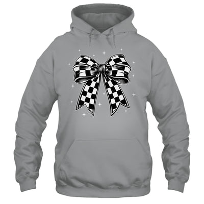 Checkered Bow Tie Flag Automobile Motor Race Car Racing Team Shirt & Tank Top | teecentury