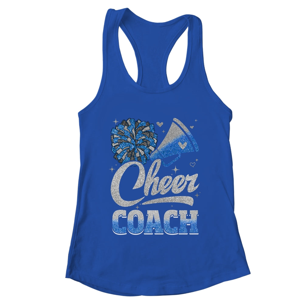 Cheer Coach Funny Cheerleader Cheerleading Blue Women Girl Shirt & Tank Top | teecentury