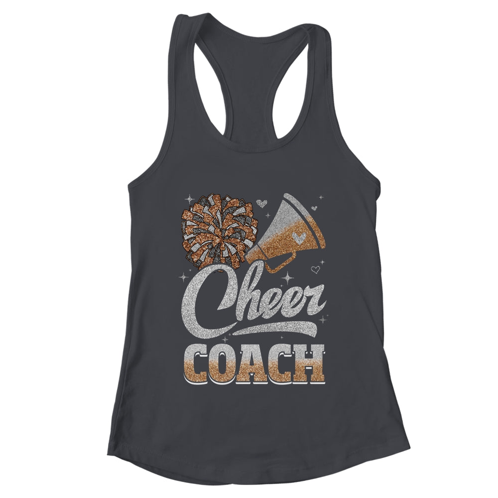 Cheer Coach Funny Cheerleader Cheerleading Brown Women Girl Shirt & Tank Top | teecentury