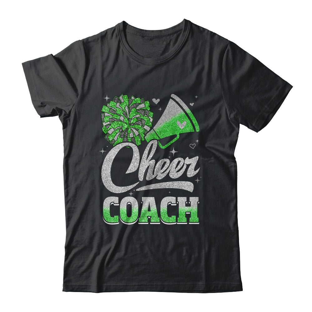 Cheer Coach Funny Cheerleader Cheerleading Green Women Girl Shirt & Tank Top | teecentury