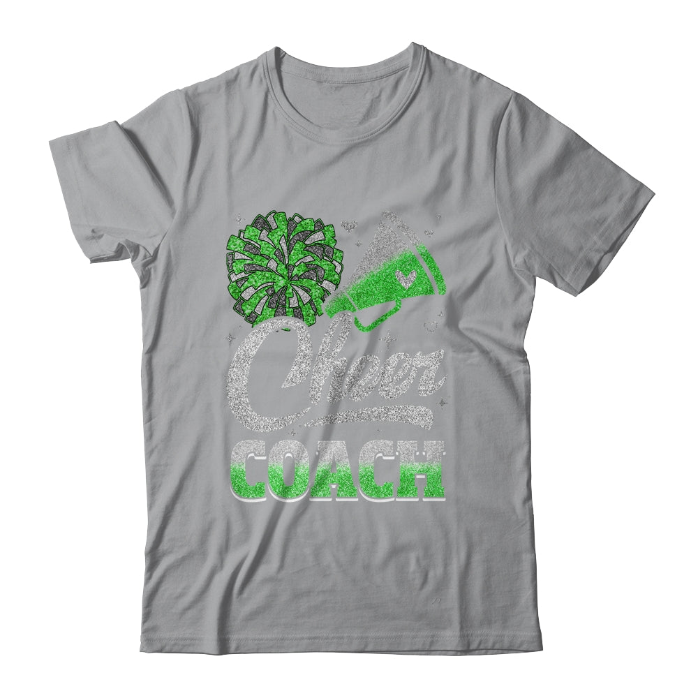 Cheer Coach Funny Cheerleader Cheerleading Green Women Girl Shirt & Tank Top | teecentury