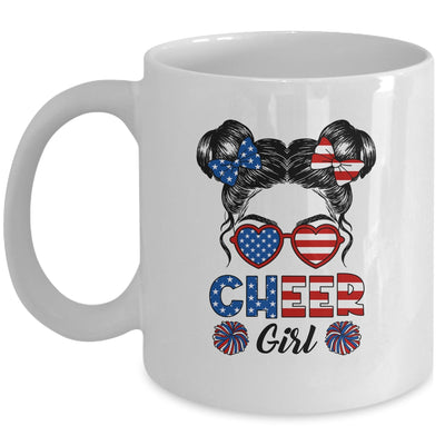 Cheer Girl American Flag Cheerleading Cheerleader Youth Teen Mug | teecentury