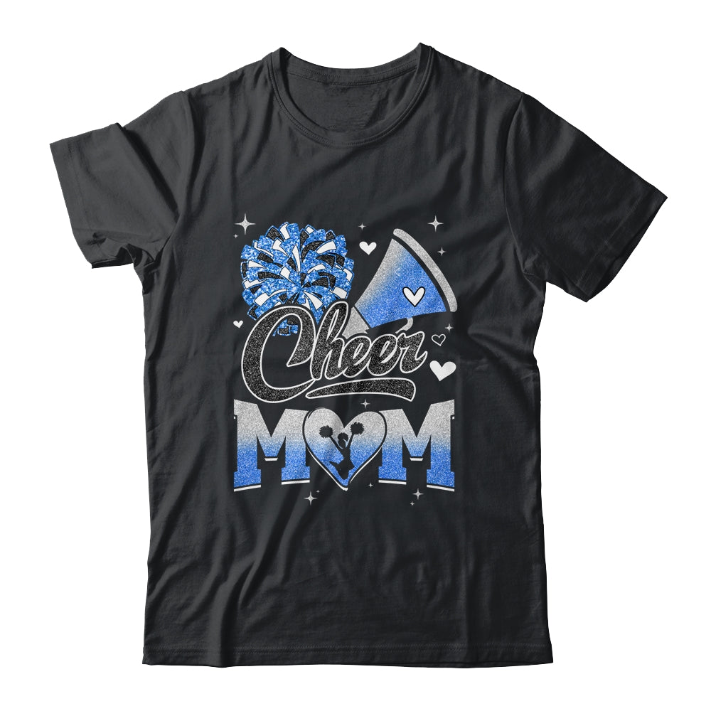 Cheer Mom Blue Cheerleading Football For Women Graphic Shirt & Tank Top | teecentury