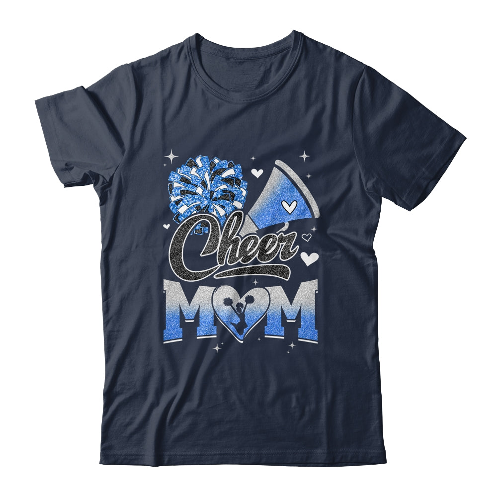 Cheer Mom Blue Cheerleading Football For Women Graphic Shirt & Tank Top | teecentury