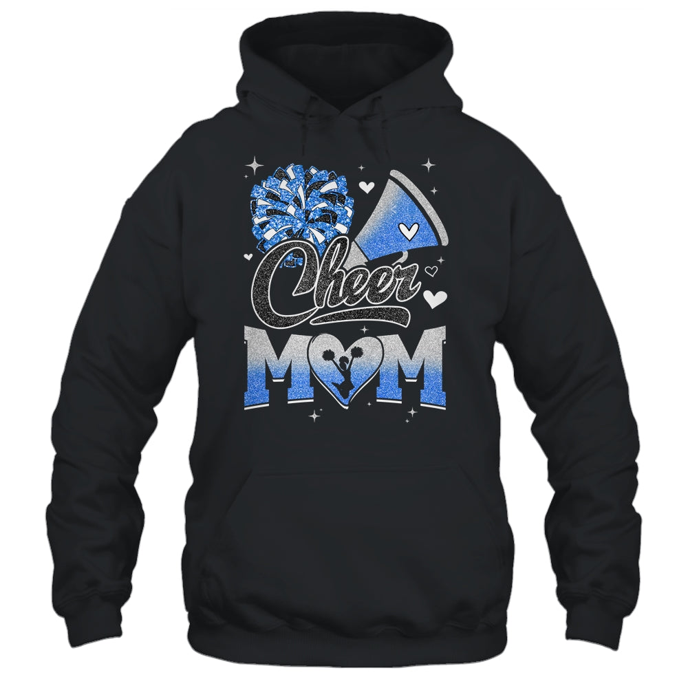Cheer Mom Blue Cheerleading Football For Women Graphic Shirt & Tank Top | teecentury