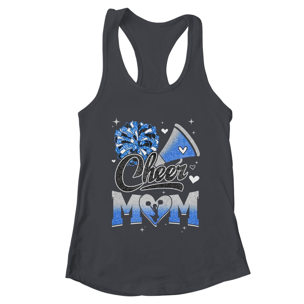 Cheer Mom Blue Cheerleading Football For Women Graphic Shirt & Tank Top | teecentury