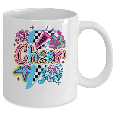 Cheer Mom Cheerleader Coquette Bow Colorful Football Season Mug | teecentury