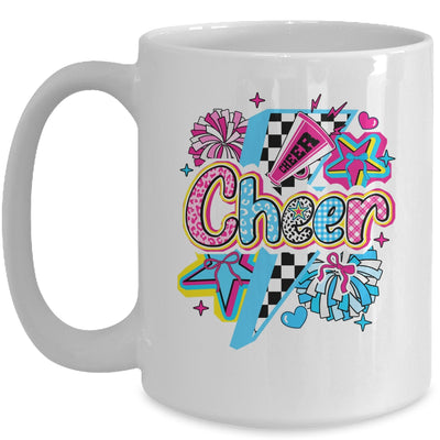 Cheer Mom Cheerleader Coquette Bow Colorful Football Season Mug | teecentury