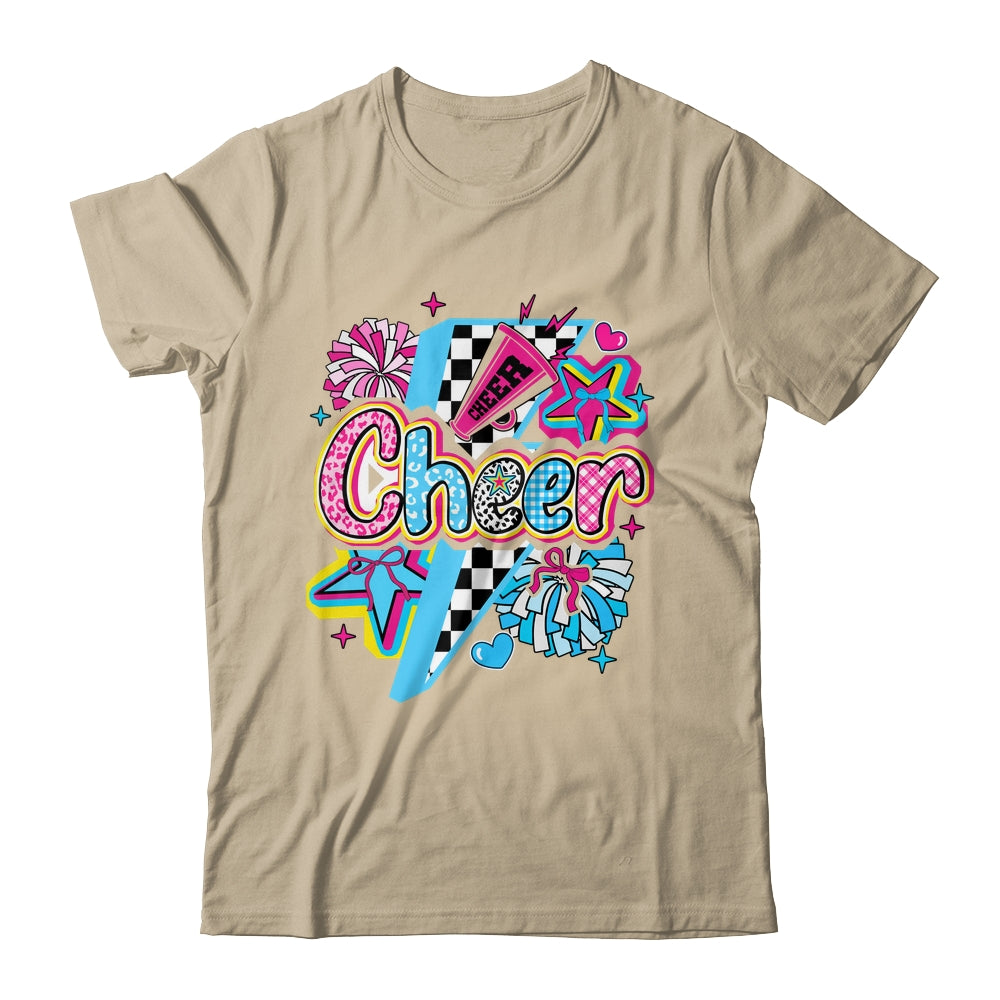 Cheer Mom Cheerleader Coquette Bow Colorful Football Season Shirt & Tank Top | teecentury