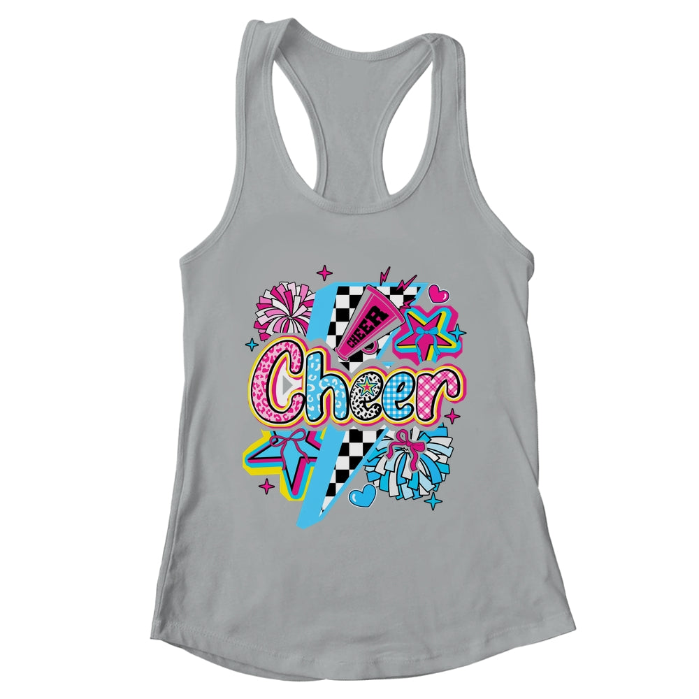 Cheer Mom Cheerleader Coquette Bow Colorful Football Season Shirt & Tank Top | teecentury