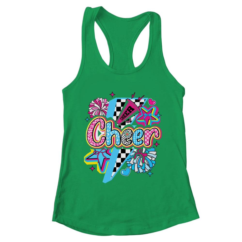 Cheer Mom Cheerleader Coquette Bow Colorful Football Season Shirt & Tank Top | teecentury