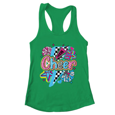 Cheer Mom Cheerleader Coquette Bow Colorful Football Season Shirt & Tank Top | teecentury