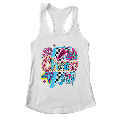 Cheer Mom Cheerleader Coquette Bow Colorful Football Season Shirt & Tank Top | teecentury