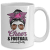 Cheer Mom Football Son Daugher Cheerleading Cheer For Women Mug | teecentury