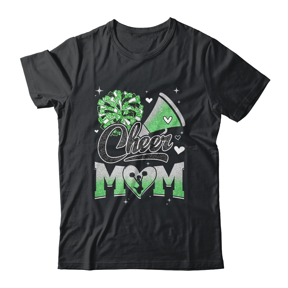 Cheer Mom Green Cheerleading Football For Women Graphic Shirt & Tank Top | teecentury