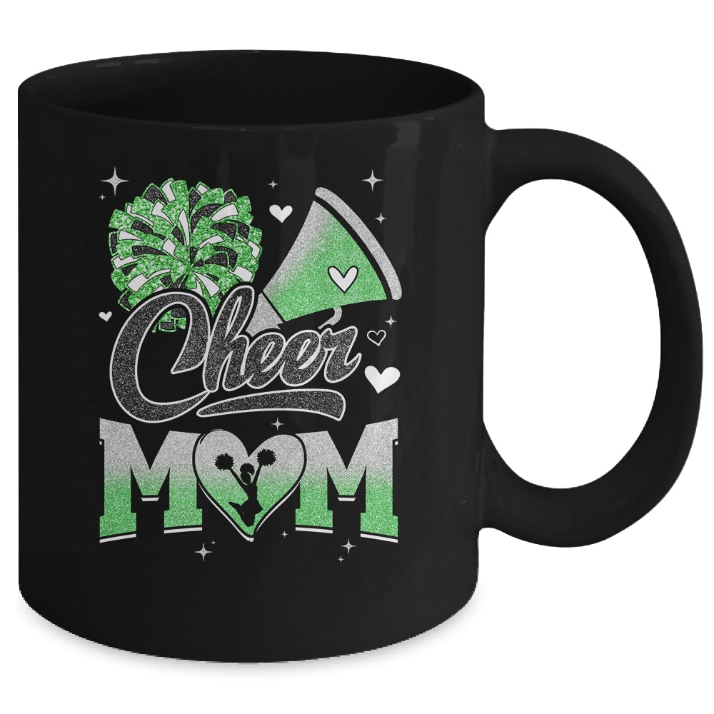 Cheer Mom Green Cheerleading Football For Women Graphic Mug | teecentury