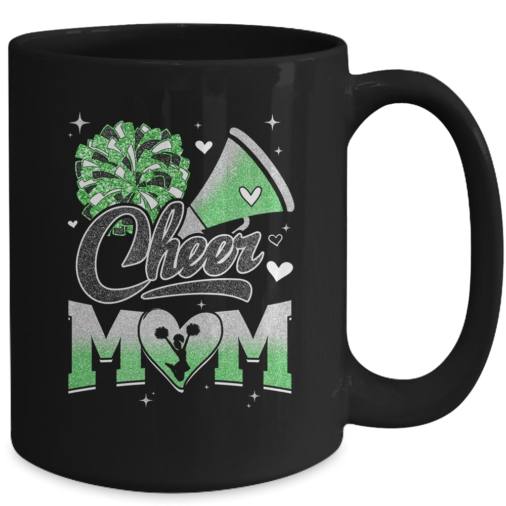 Cheer Mom Green Cheerleading Football For Women Graphic Mug | teecentury