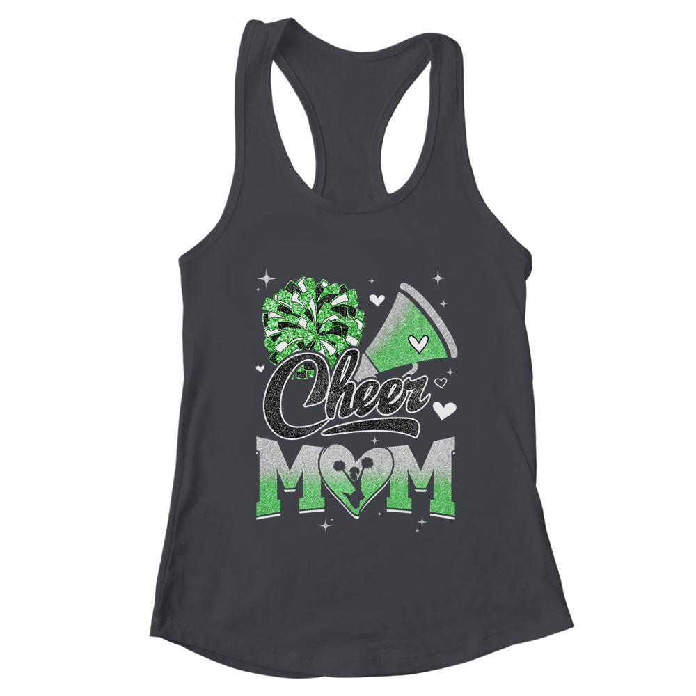 Cheer Mom Green Cheerleading Football For Women Graphic Shirt & Tank Top | teecentury