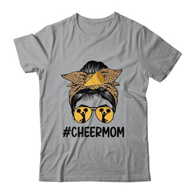 Cheer Mom Mama Parents Cheerleading Mom Messy Bun Shirt & Tank Top | teecentury