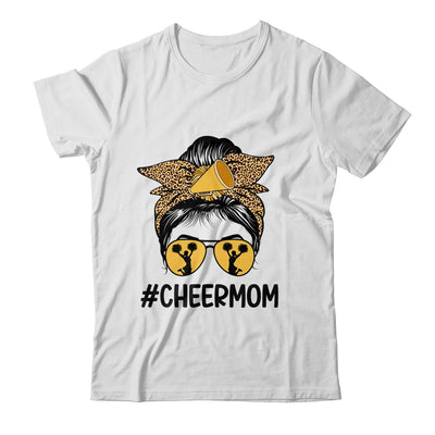 Cheer Mom Mama Parents Cheerleading Mom Messy Bun Shirt & Tank Top | teecentury