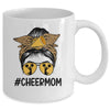 Cheer Mom Mama Parents Cheerleading Mom Messy Bun Mug | teecentury