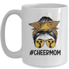 Cheer Mom Mama Parents Cheerleading Mom Messy Bun Mug | teecentury