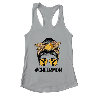 Cheer Mom Mama Parents Cheerleading Mom Messy Bun Shirt & Tank Top | teecentury