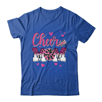 Cheer Mom Pink Black White Leopard Letters Cheer Pom Poms Shirt & Tank Top | teecentury