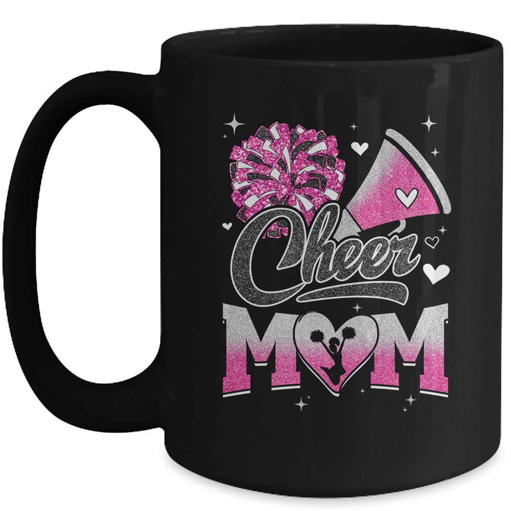 Cheer Mom Pink Cheerleading Football For Women Graphic Mug | teecentury