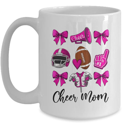 Cheer Mom Pink Women Cheerleading Football Coquette Bow Mug | teecentury