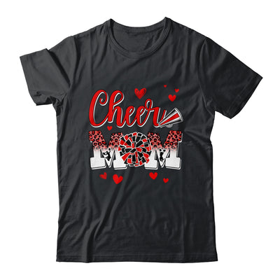 Cheer Mom Red Black White Leopard Letters Cheer Pom Poms Shirt & Tank Top | teecentury