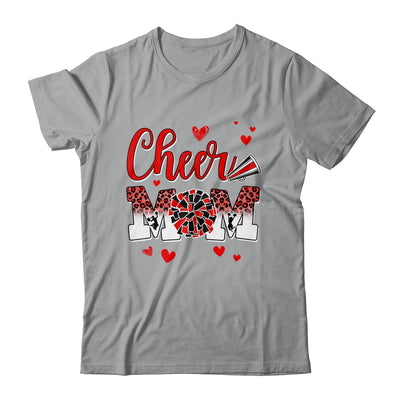 Cheer Mom Red Black White Leopard Letters Cheer Pom Poms Shirt & Tank Top | teecentury