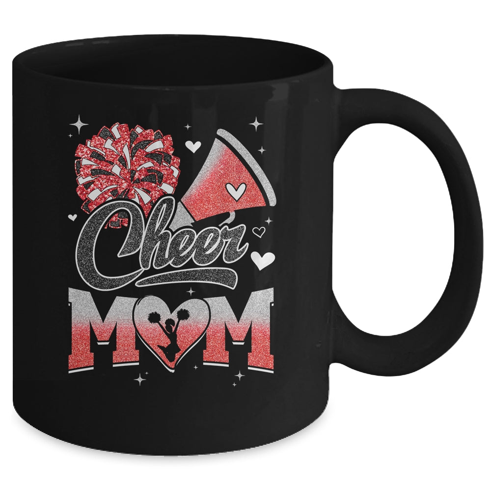 Cheer Mom Red Cheerleading Football For Women Graphic Mug | teecentury
