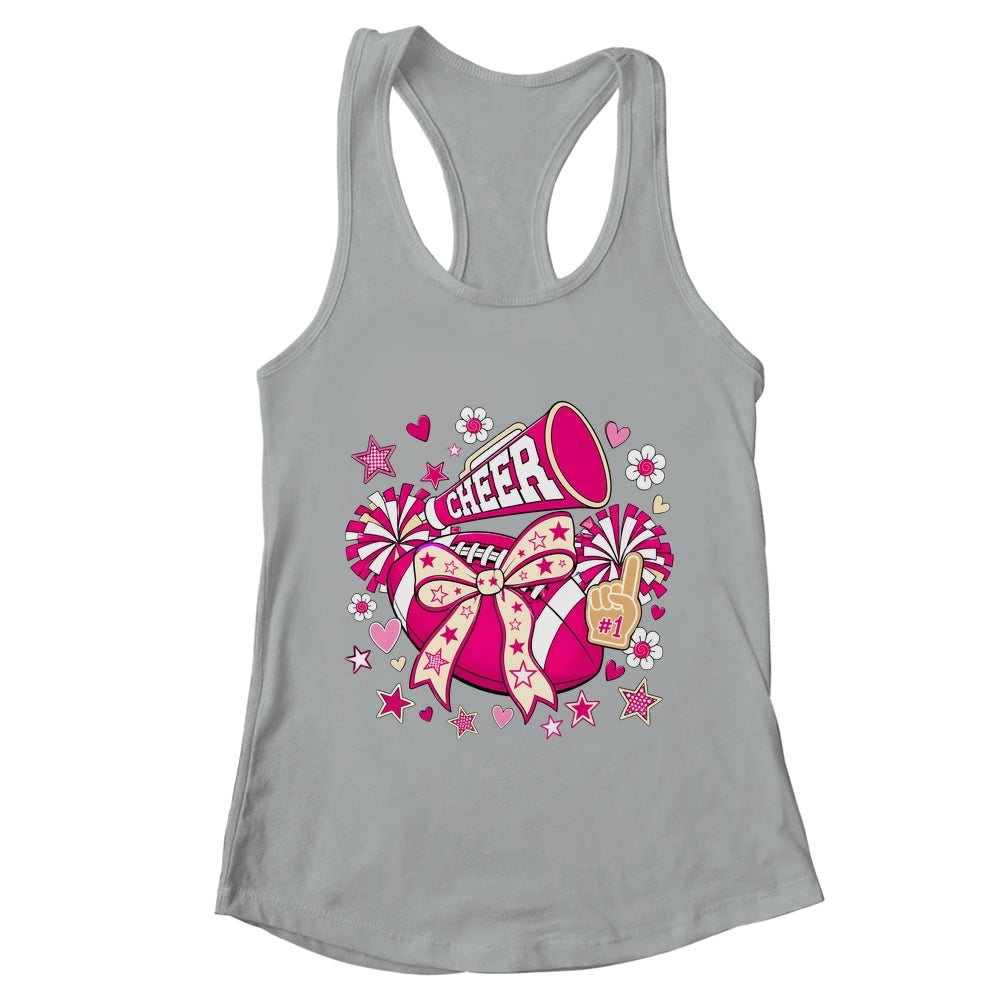 Cheer Ribbon Coquette Pink Cherring Cheer Leader Girl Women Shirt & Tank Top | teecentury