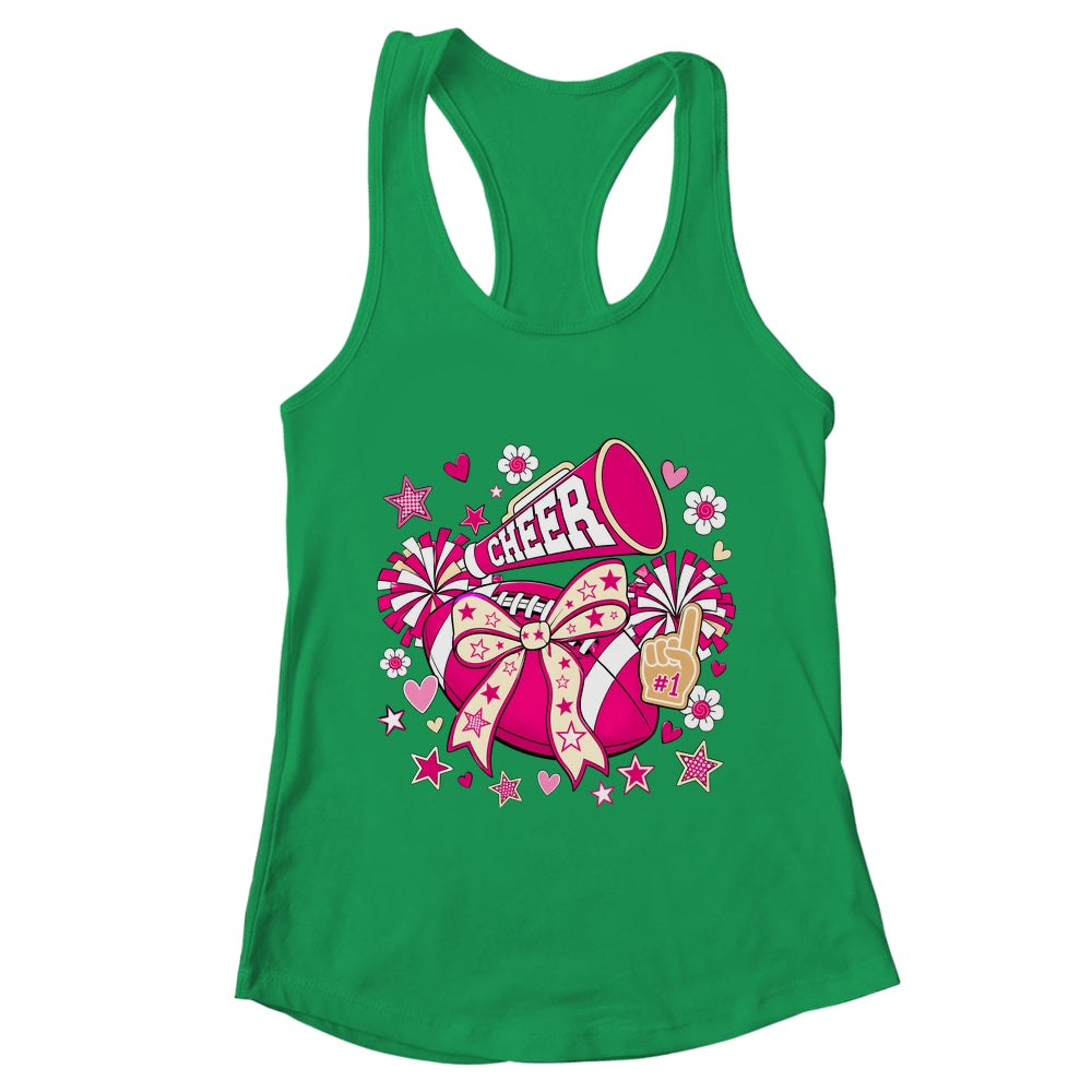 Cheer Ribbon Coquette Pink Cherring Cheer Leader Girl Women Shirt & Tank Top | teecentury