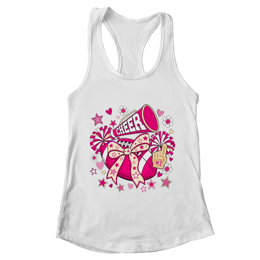 Cheer Ribbon Coquette Pink Cherring Cheer Leader Girl Women Shirt & Tank Top | teecentury