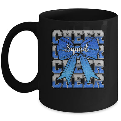 Cheer Squad Funny Cheerleader Cheerleading Coquette Bow Blue Mug | teecentury