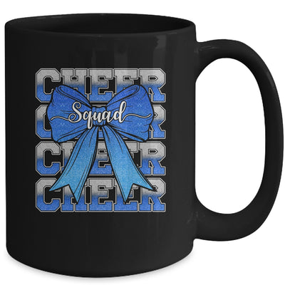 Cheer Squad Funny Cheerleader Cheerleading Coquette Bow Blue Mug | teecentury