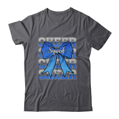 Cheer Squad Funny Cheerleader Cheerleading Coquette Bow Blue Shirt & Tank Top | teecentury