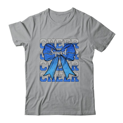 Cheer Squad Funny Cheerleader Cheerleading Coquette Bow Blue Shirt & Tank Top | teecentury