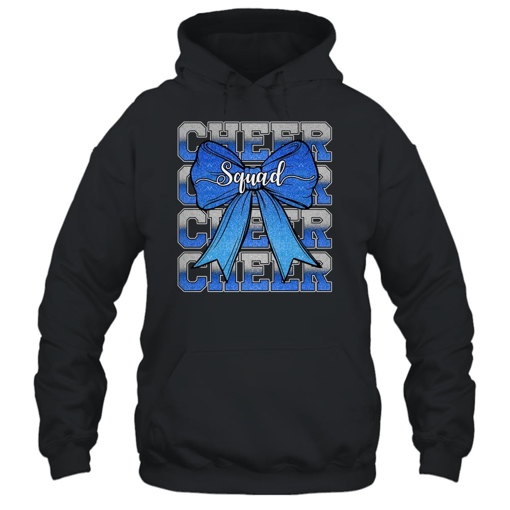 Cheer Squad Funny Cheerleader Cheerleading Coquette Bow Blue Shirt & Tank Top | teecentury