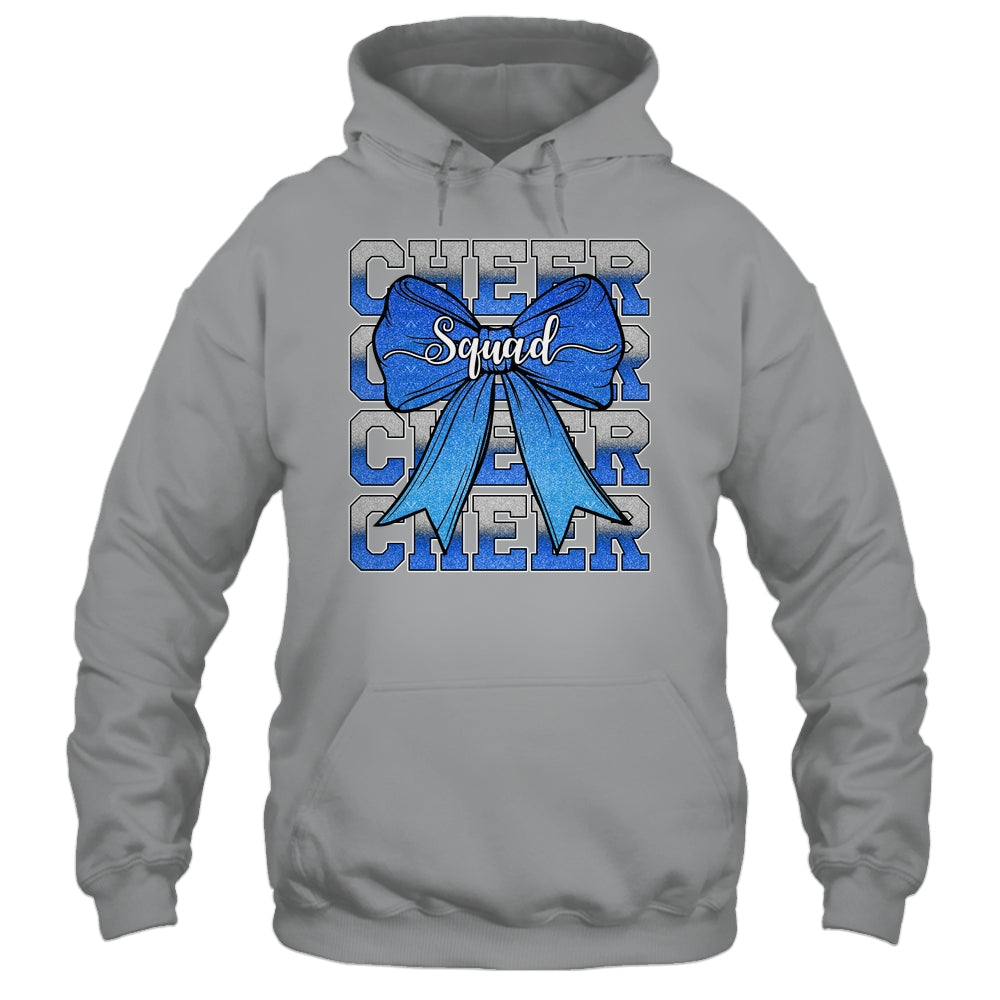 Cheer Squad Funny Cheerleader Cheerleading Coquette Bow Blue Shirt & Tank Top | teecentury