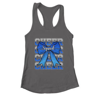 Cheer Squad Funny Cheerleader Cheerleading Coquette Bow Blue Shirt & Tank Top | teecentury
