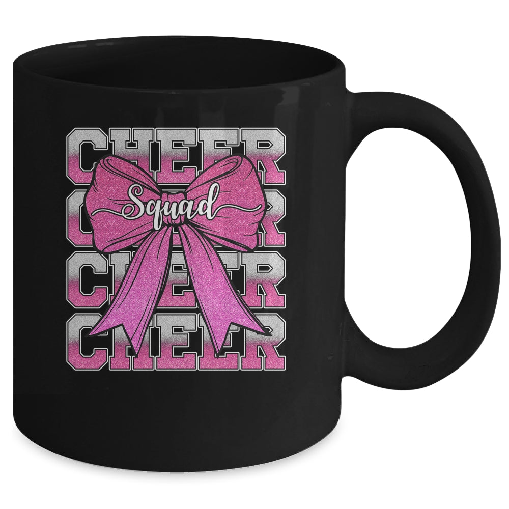 Cheer Squad Funny Cheerleader Cheerleading Coquette Bow Pink Mug | teecentury