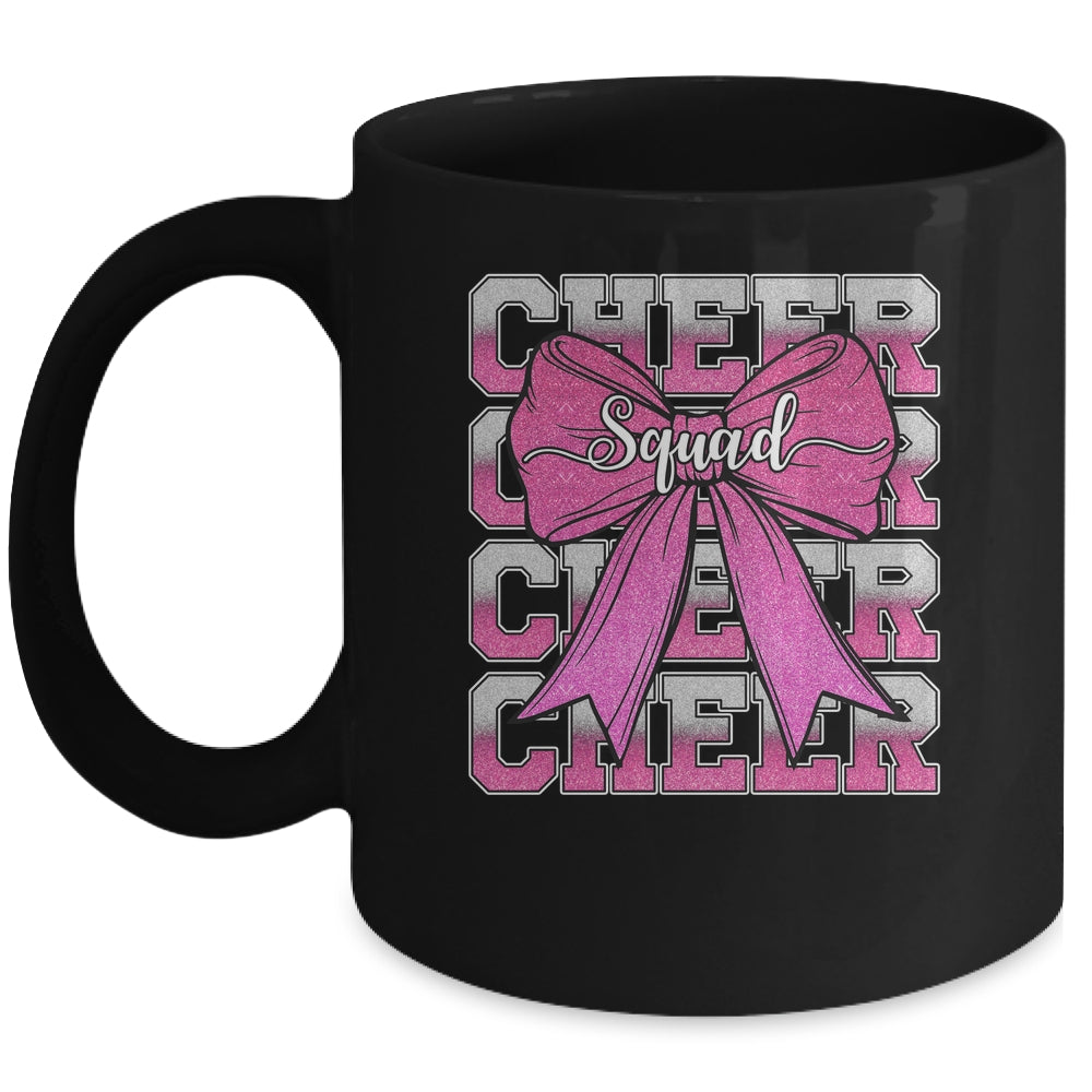 Cheer Squad Funny Cheerleader Cheerleading Coquette Bow Pink Mug | teecentury